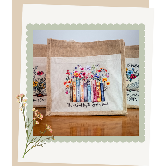 One-of-a-Kind Jute Tote Bags