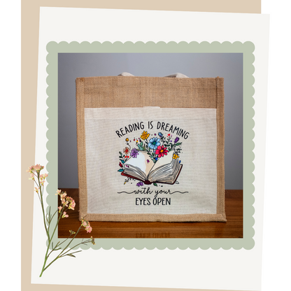 One-of-a-Kind Jute Tote Bags